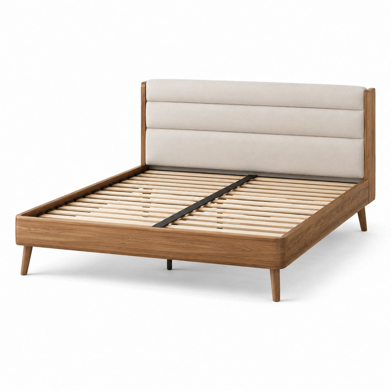 Doppelbett Eichenholz Beige Kopfteil 200x160 cm