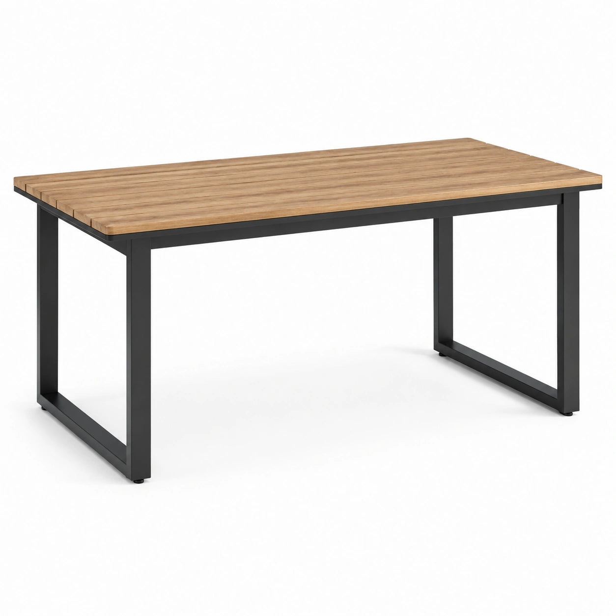 Holz- und Metall-Esstisch 180x90x75cm
